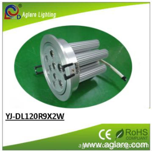 Beam angle: 30 to 60 LED ceiling lights with 9x 2W AC 90-260V